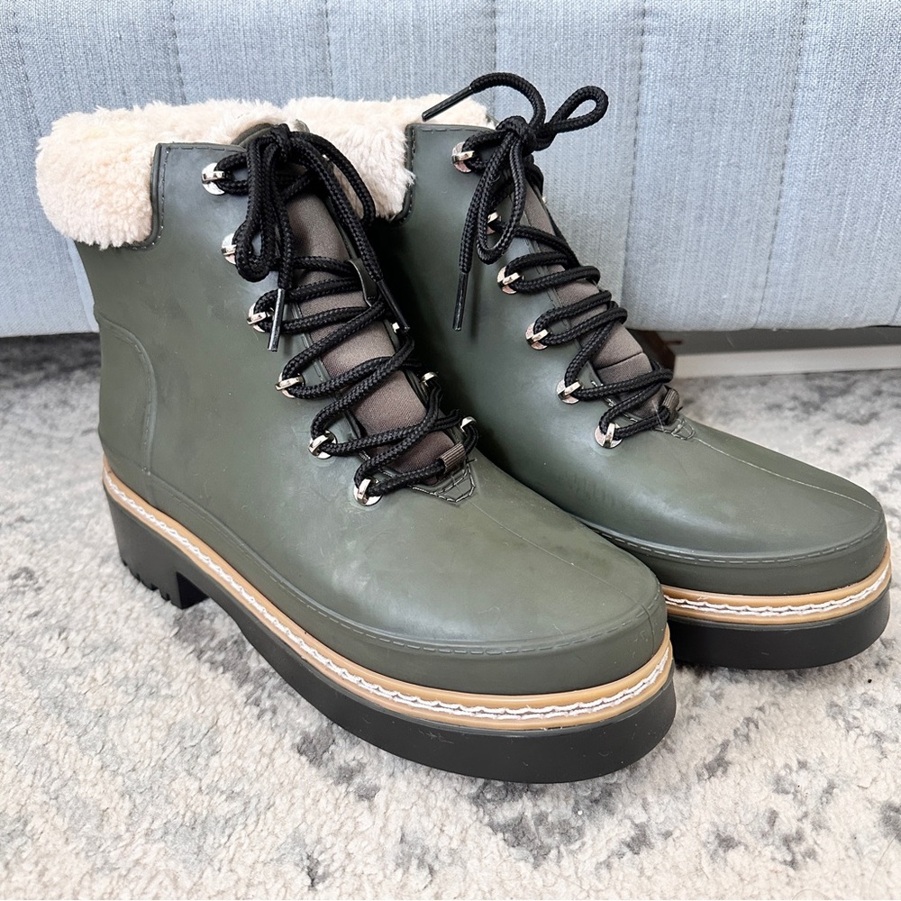 Marc Fisher // Olive Green Rain/Snow Boots